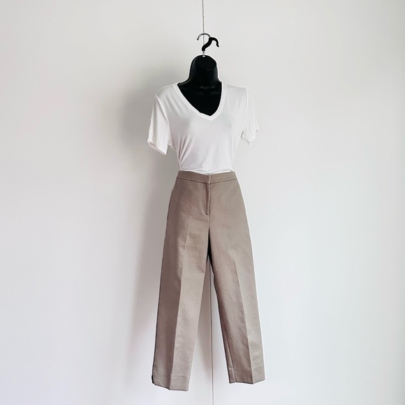 Topshop cropped taupe pants - size xs - Picture 7 of 8